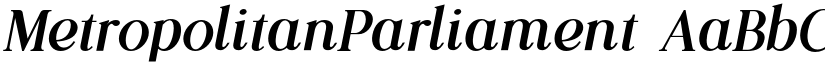 MetropolitanParliament font