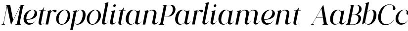 MetropolitanParliament font