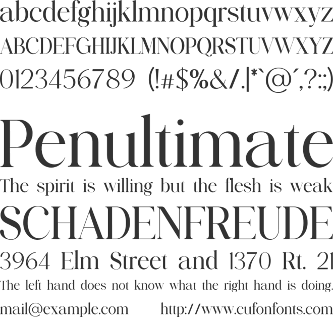 MetropolitanParliament font preview