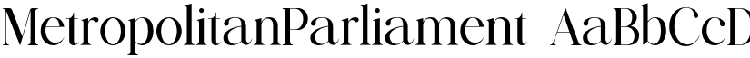 MetropolitanParliament font