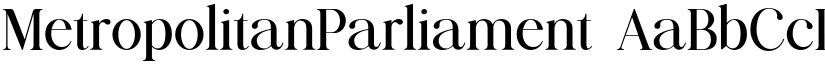 MetropolitanParliament font
