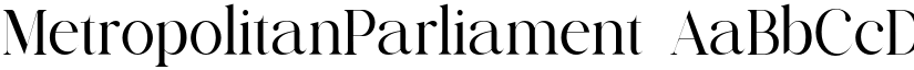 MetropolitanParliament font