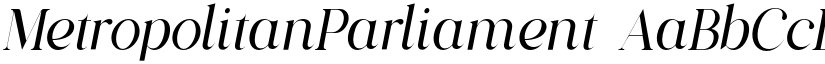 MetropolitanParliament font