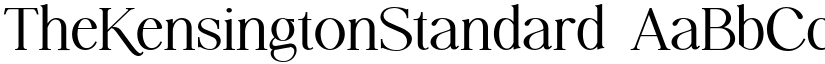 TheKensingtonStandard font