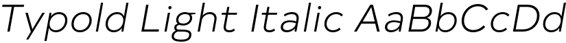 Typold Light Italic font