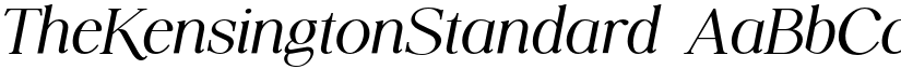 TheKensingtonStandard font