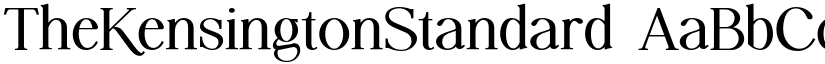 TheKensingtonStandard font