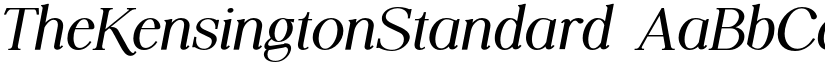 TheKensingtonStandard font