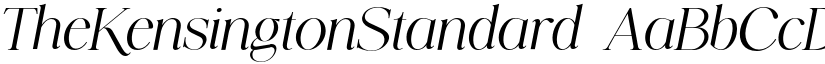 TheKensingtonStandard font