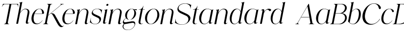 TheKensingtonStandard font