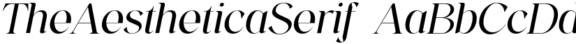 TheAestheticaSerif font