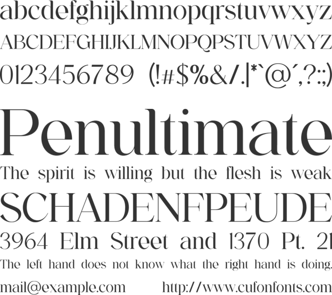 TheAestheticaSerif font preview