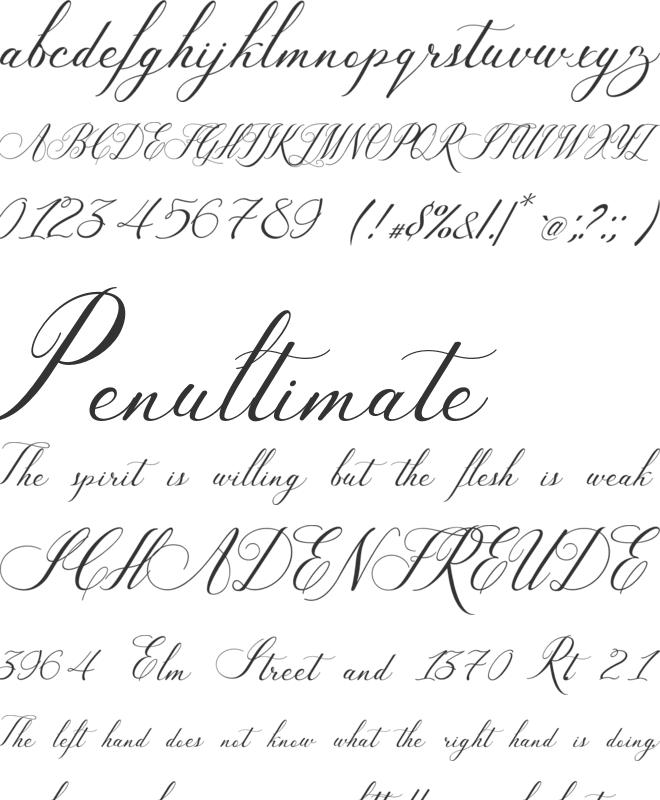 AureliaMarcelina font preview