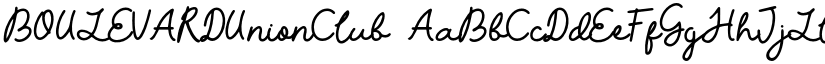 BOULEVARDUnionClub font