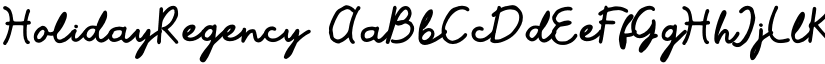HolidayRegency font