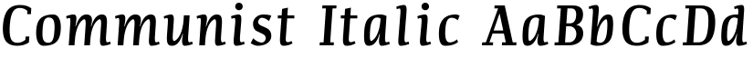 Communist Italic font