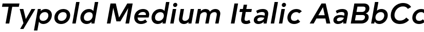 Typold Medium Italic font