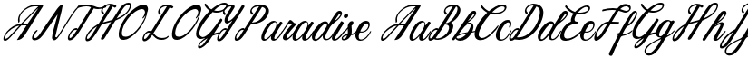ANTHOLOGYParadise font