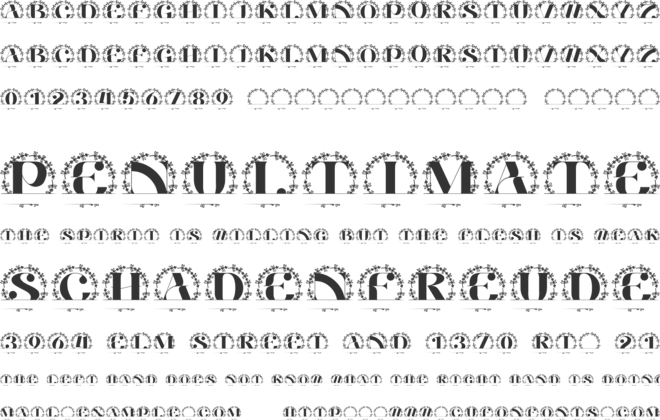 Linea Split Monogram font preview