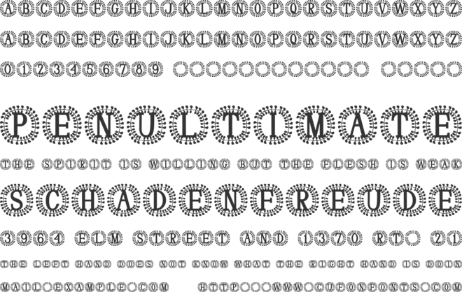 Florencia Monogram font preview