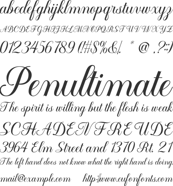 Flowmery font preview