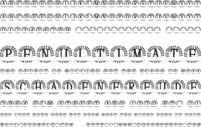 Florencia Split Monogram font preview