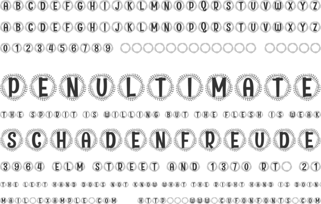 Petalia Monogram font preview