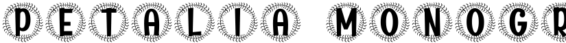Petalia Monogram font