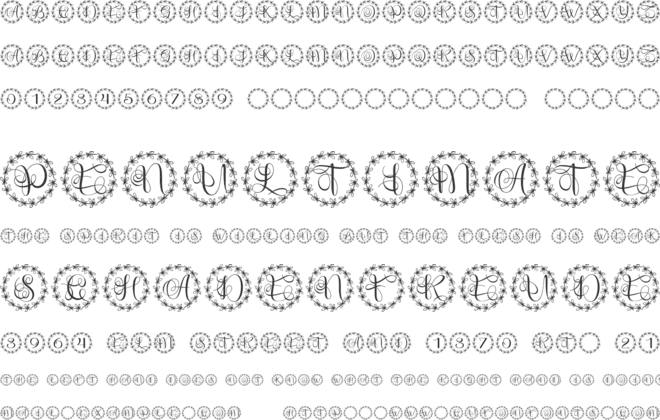 Velin Monogram font preview