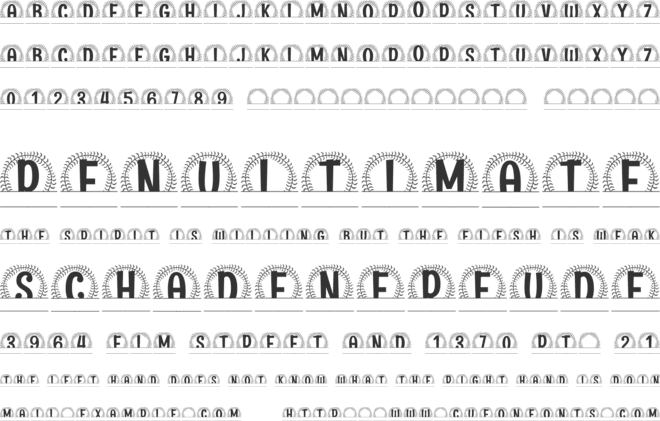 Petalia Split Monogram font preview