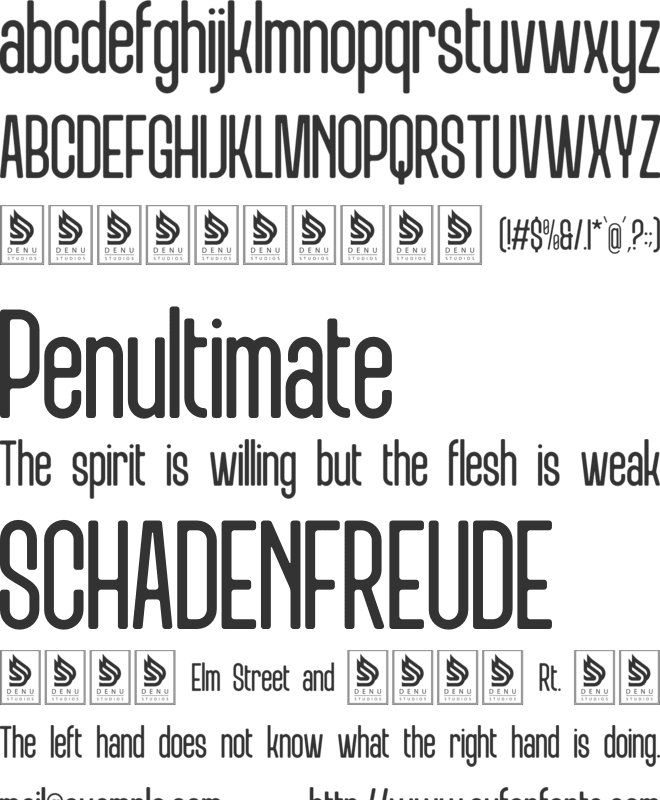 Ridjames font preview