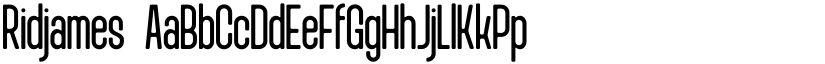 Ridjames font