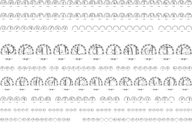 Velin Split Monogram font preview