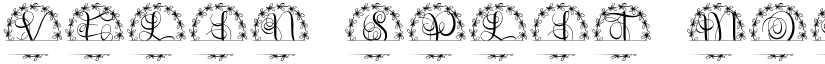 Velin Split Monogram font