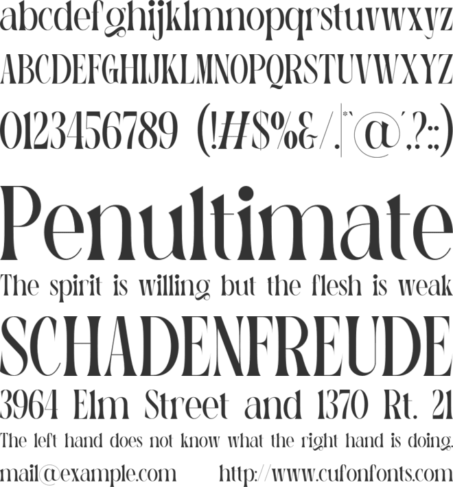 Avooka font preview