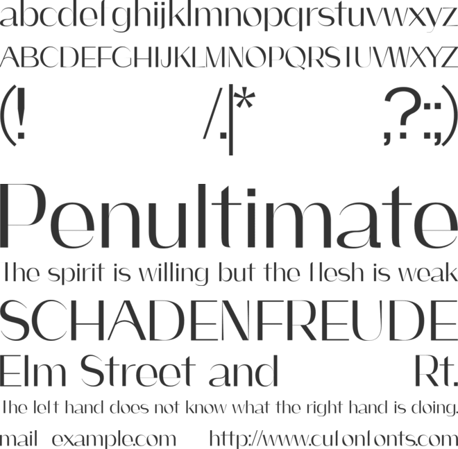 FOWLA font preview