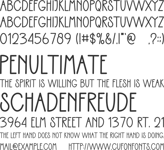 Babyish Vacation font preview