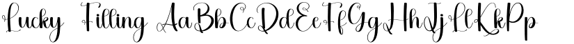 Lucky  Filling font