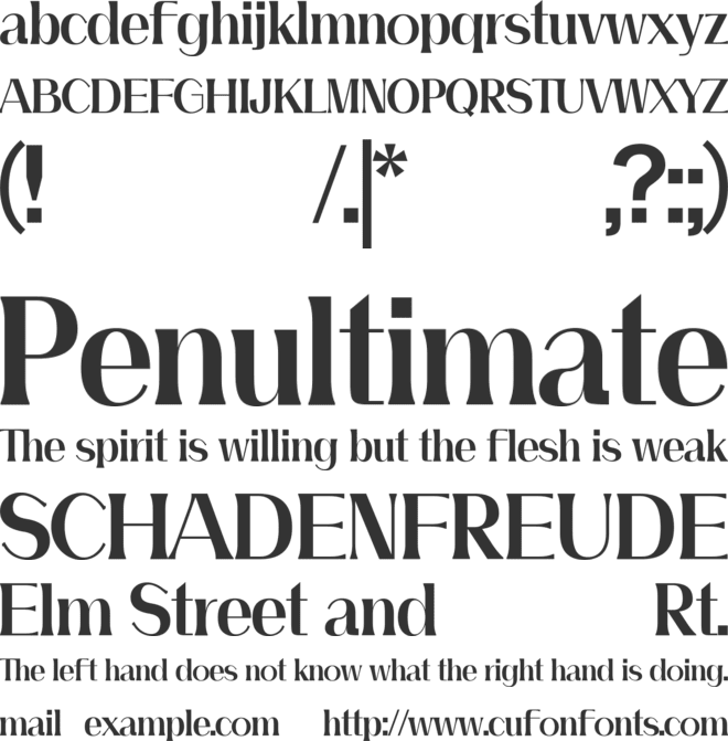 EMILIA font preview