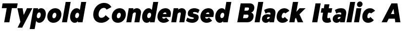 Typold Condensed Black Italic font
