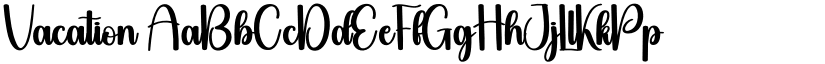 Vacation font