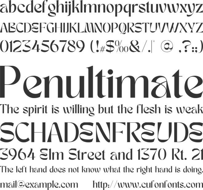 Elysian font preview