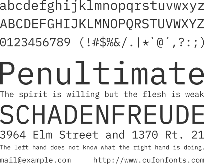 Lilex font preview