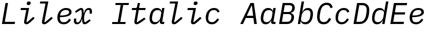 Lilex Italic (Variable) font
