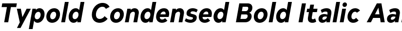 Typold Condensed Bold Italic font