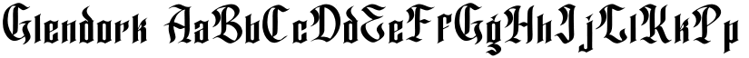 Glendork font