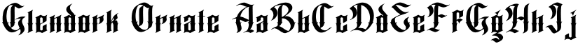 Glendork Ornate font