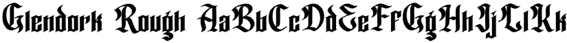 Glendork Rough font