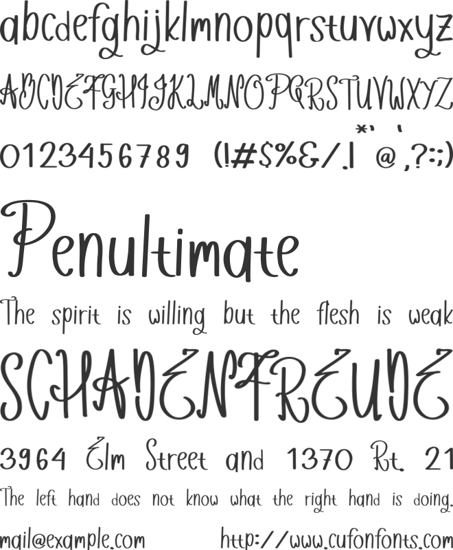 Hiralyn font preview