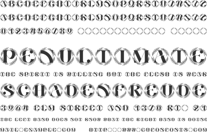 Imperial Crest Monogram font preview